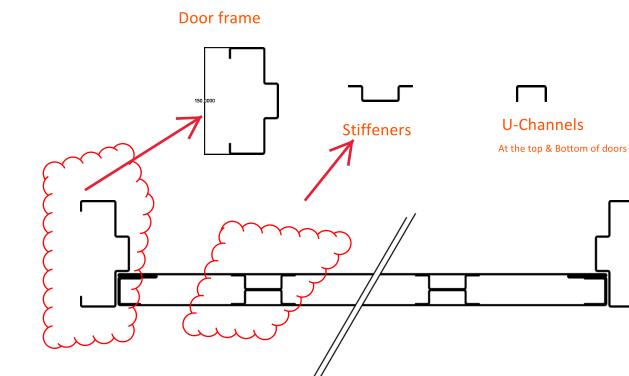 Steel door frame making machine